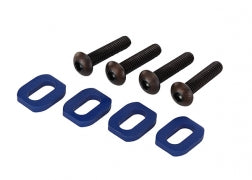 Traxxas Washers, motor mount, aluminum (blue-anodized) (4)/ 4x18mm BCS (4) (7759) TRAXXAS