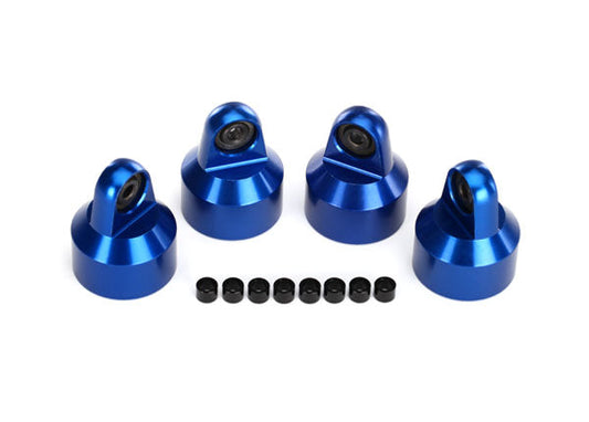 Traxxas: Shock caps, aluminum (hard anodized, PTFE-coated), GTX shocks (4)/ spacers (8) (7764) TRAXXAS
