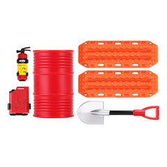 INJORA Mini Fuel Tank Fire Extinguisher Shovel Oil Drum Scale Accessories For 1/24 1/18 RC Crawlers (SCX24-88C)