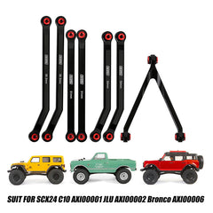 INJORA 7pcs High Clearance Chassis Links for Axial SCX24 Chevrolet Jeep Wrangler Bronco (SCX-52)