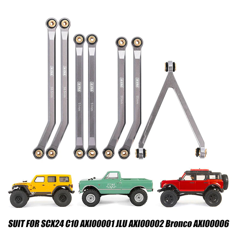 INJORA 7pcs High Clearance Chassis Links for Axial SCX24 Chevrolet Jeep Wrangler Bronco (SCX-52) INJORA