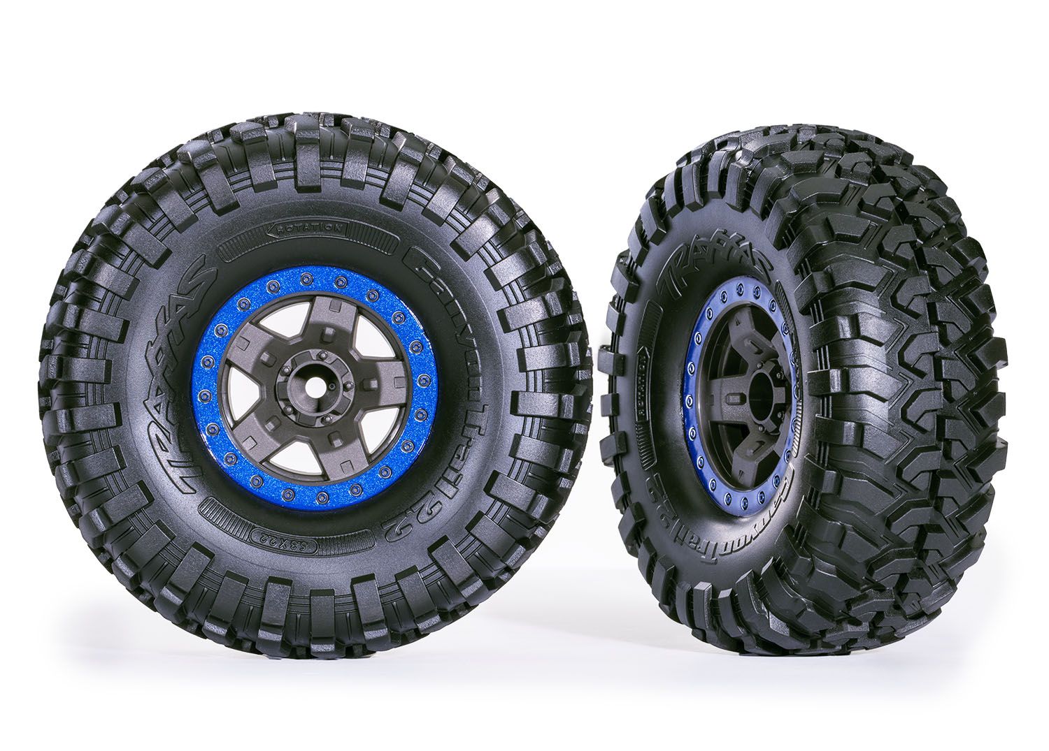 Traxxas 2.2" Blue TRX-4 Sport Wheels w/ Canyon Trail Tires (2) TRAXXAS