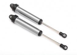 Traxxas shocks, GTR, 160mm, silver aluminum (fully assembled w/o springs) (rear, no threads)  (8461) TRAXXAS