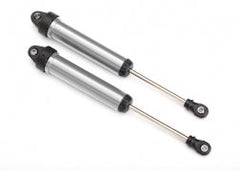 Traxxas shocks, GTR, 160mm, silver aluminum (fully assembled w/o springs) (rear, no threads)  (TRA8461)