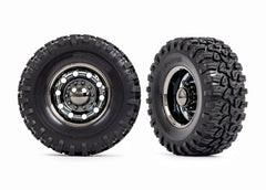 Traxxas 2.2" Black Chrome Rear Wheels & Canyon RT Tires (2) TRAXXAS
