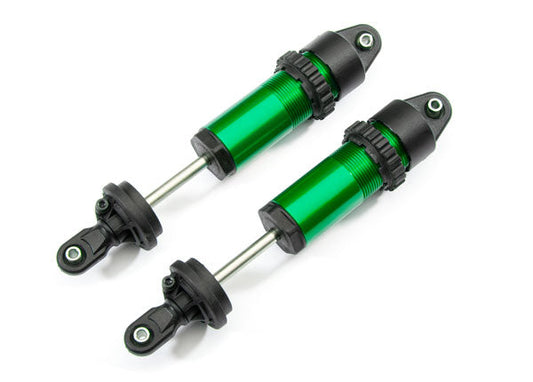 Traxxas Shocks, GT-Maxx®, aluminum (green-anodized) (fully assembled w/o springs) (2) (8961G) TRAXXAS