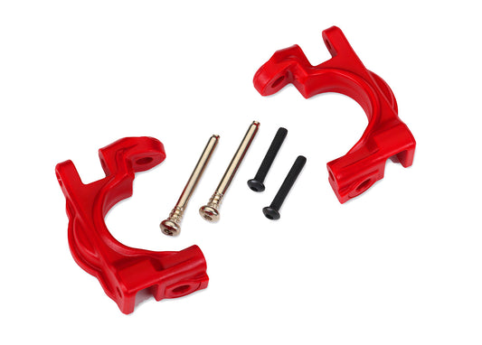 Traxxas Caster blocks (c-hubs), extreme heavy duty, RED (left & right) (9032R)