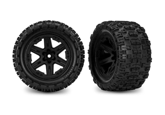 Traxxas RXT 2.8" Black Wheels & Sledgehammer ST Tires (2)(TRA9170-BLK) TRAXXAS
