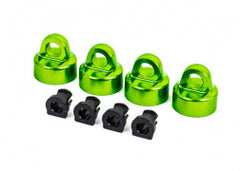 Traxxas Shock caps, aluminum (blue-anodized), GT-Maxx® shocks (4)/ spacers (4) (for Sledge™) (9664X) TRAXXAS