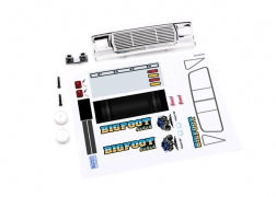 Traxxas Body conversion kit, 1/18 scale TRX-4MT™ Bigfoot® No. 1 (includes front grille, engine detail & decals) (fits #9812 body) (9844X) TRAXXAS