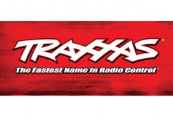 Traxxas® racing banner, red & black (3x7 feet) (9909) TRAXXAS
