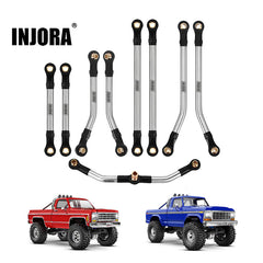 INJORA Stainless Steel High Clearance Links Set for 1/18 TRX4M High Trail K10 F150 (4M-57-70SR)