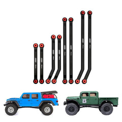 INJORA 8PCS Aluminum High Clearance 4 Links Kit for Axial SCX24 Jeep Gladiator (SCX24-68BK)