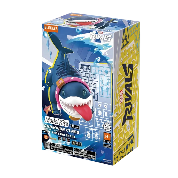 MARVEL RIVALS™ CHAMPION CLASS 12 JEFF THE LAND SHARK™ MODEL KITS | BLOKEES Blokees