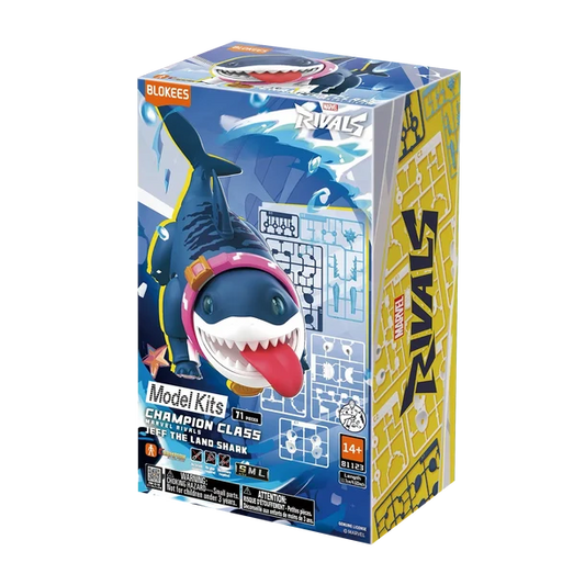 MARVEL RIVALS™ CHAMPION CLASS 12 JEFF THE LAND SHARK™ MODEL KITS | BLOKEES Blokees