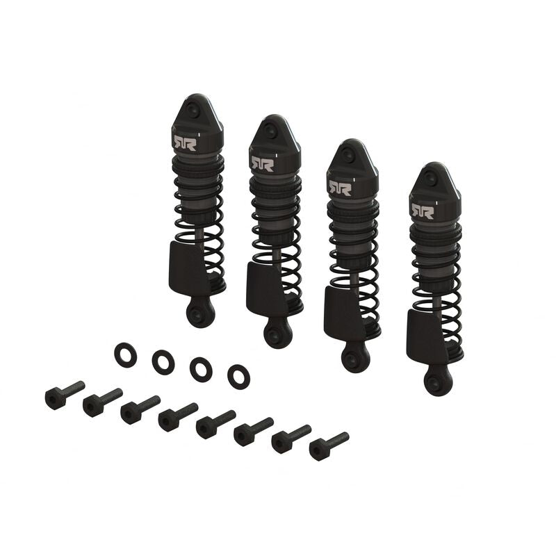 ARRMA Aluminum Shock Set, 58mm Length, 2000cSt Oil (4), Gunmetal: GROM Horizon Hobby