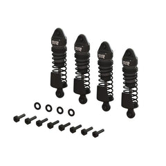 ARRMA Aluminum Shock Set, 58mm Length, 2000cSt Oil (4), Gunmetal: GROM Horizon Hobby