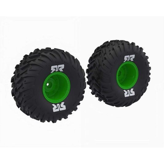 ARRMA dBoots Cut Chevron MT Tire Set Glued, Green(ARA-2575) Horizon Hobby