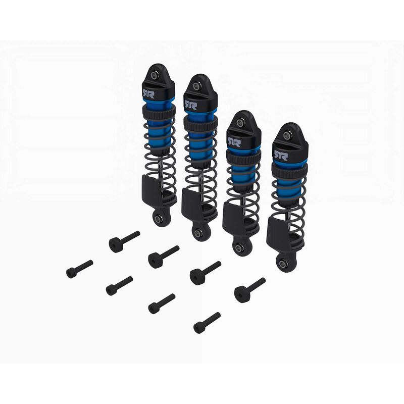 Shock Set, Front/Rear Assembled, TBC cSt Oil, Blue (4Pcs): MINI Horizon Hobby