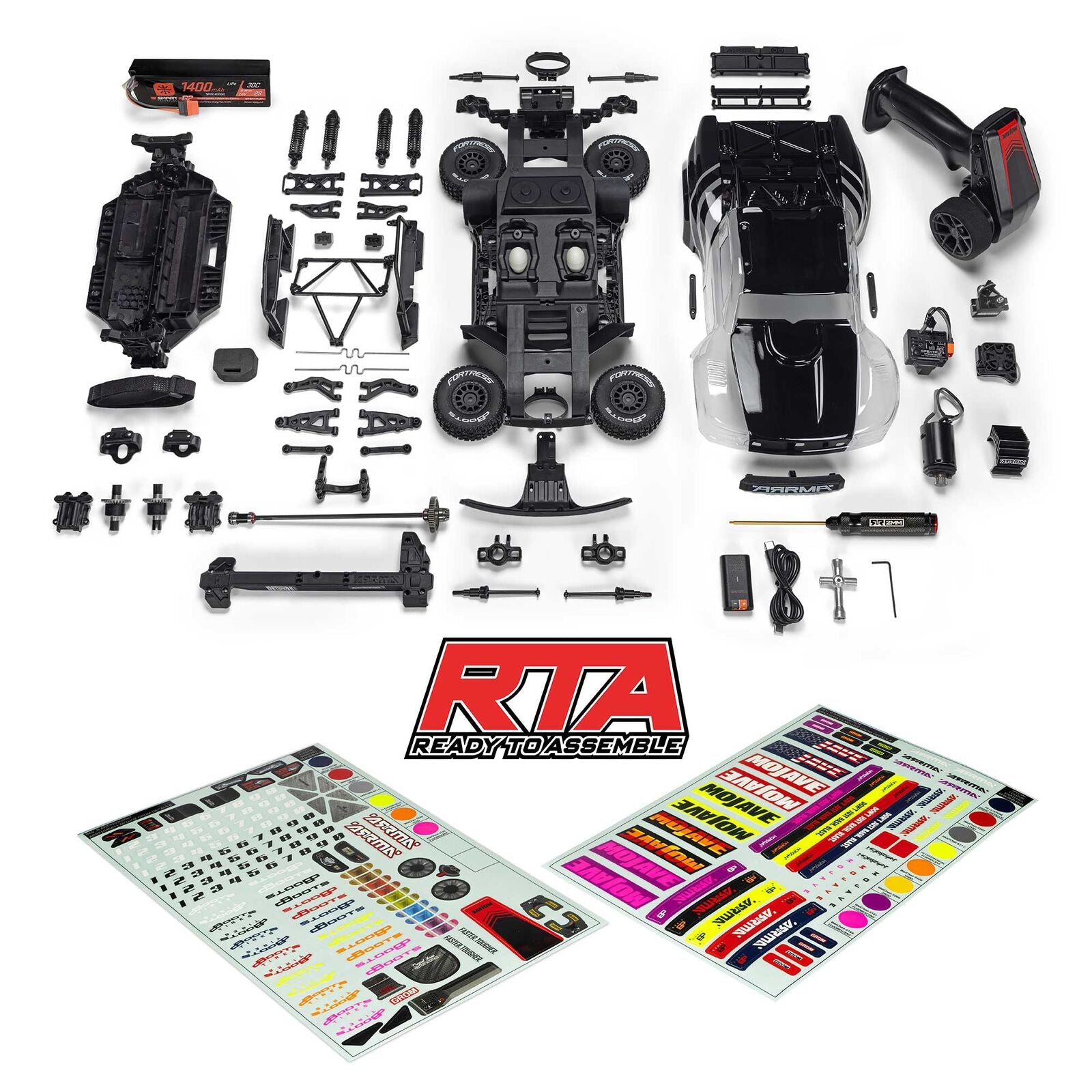 ARRMA 1/16 MOJAVE GROM RTA Kit (Battery & Charger Included) Horizon Hobby