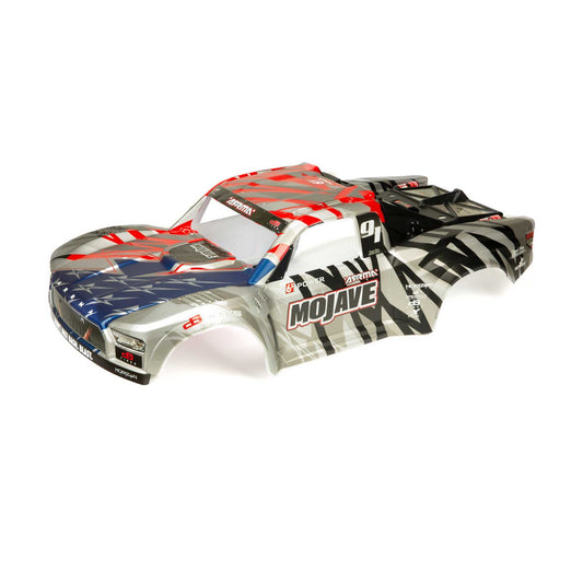 Arrma 1/7 Painted Body, Silver/Red: MOJAVE 6S BLX (ARA411005)