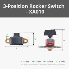 Bambu Three-Position Rocker Switch Module with 3Pin SH1.0 Connector(1PCS) (B-XA010) Bambu Lab