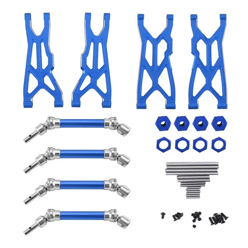 Integy Alloy Suspension Arms & Universal Shafts w/ 17mm Hex for Arrma 1/8 Typhon 3S (C32724BLUE) Integy