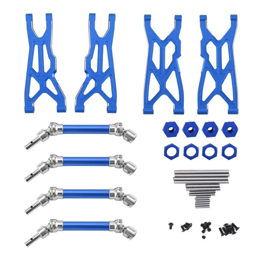 Integy Alloy Suspension Arms & Universal Shafts w/ 17mm Hex for Arrma 1/8 Typhon 3S (C32724BLUE)