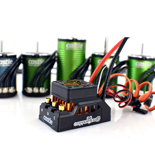 Castle 1/10 Copperhead 1406-4600Kv Sensored Brushless ESC/Motor Combo (CSE010016601) Horizon Hobby