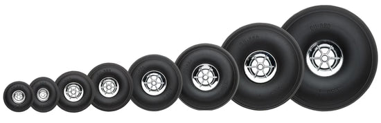 DU-BRO Chrome Treaded Wheels (1.75"–3.5") – Durable, Stylish RC Landing Gear Wheels Friendly Hobbies