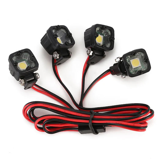 INJORA RC Car Bright LED Lights Headlight Spotlight for 1/10 RC Crawler (DG-L30-4)