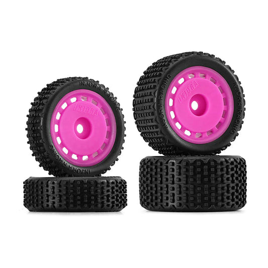 INJORA Pre-mounted Pin Buggy Tires & Wheels for 1/24 Losi Micro-B INJORA