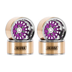 INJORA 1.0" ModuWheel Brass & Aluminum Wheels for 1/18 1/24 RC Crawlers INJORA
