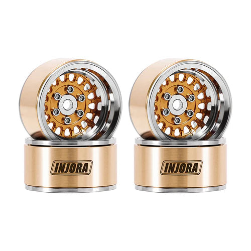INJORA 1.0" ModuWheel Brass & Aluminum Wheels for 1/18 1/24 RC Crawlers INJORA