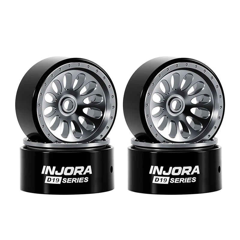INJORA 0.7" D19 Ripple Aluminum Wheels for 1/30 SCX30 (W7005) INJORA
