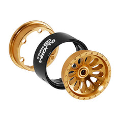 INJORA 0.7" D19 Ripple Aluminum Wheels for 1/30 SCX30 (W7005) INJORA