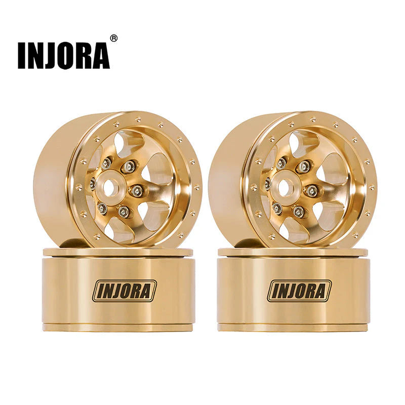 INJORA 1.0" 40g/pcs Brass -4.7mm Offset Wheels for Micro Crawlers (W1011) INJORA