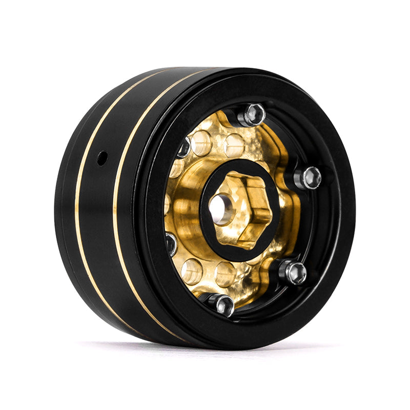 INJORA 39g/Pcs 1.0" Brass Beadlock Wheels -2.65mm Offset For Micro Crawlers INJORA