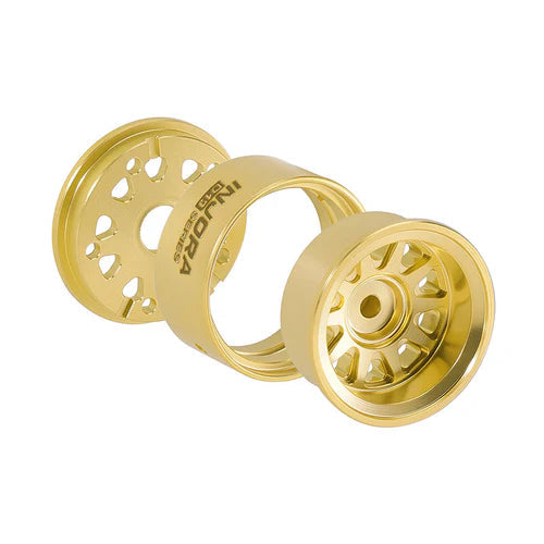 INJORA 0.7" D19 Brass Beadlock Wheels for 1/30 SCX30 (W7007) INJORA