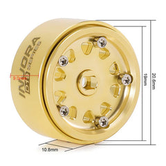 INJORA 0.7" D19 Brass Beadlock Wheels for 1/30 SCX30 (W7007) INJORA