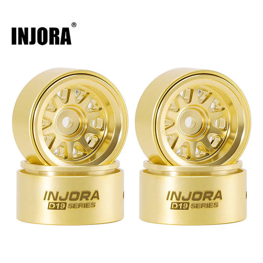 INJORA 0.7" D19 Brass Beadlock Wheels for 1/30 SCX30 (W7007) INJORA