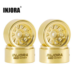 INJORA 0.7" D19 Brass Beadlock Wheels for 1/30 SCX30 (W7007) INJORA