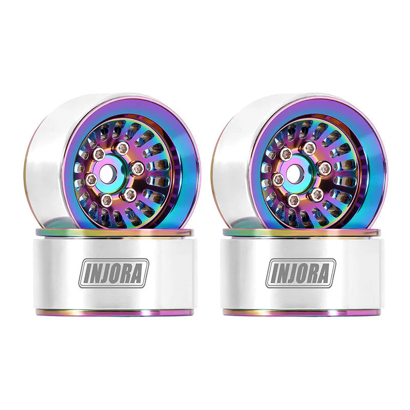 INJORA 1.0" Turbine -3.1mm Offset Wheels for Micro Crawlers INJORA