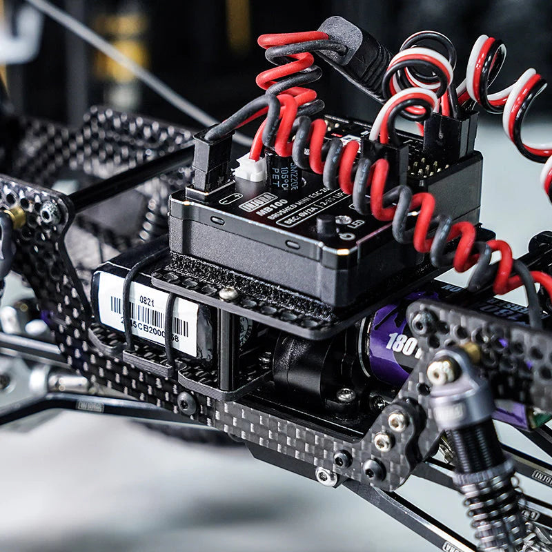 INJORA: Double Decker Carbon Fiber Tray Battery ESC Receiver Tray For 1/18 TRX4M INJORA