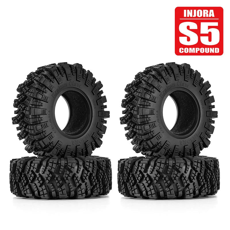INJORA Kraken Claw M/T 1.9" S5 Crawler Tires (4.19" OD) (T1913) (4) INJORA