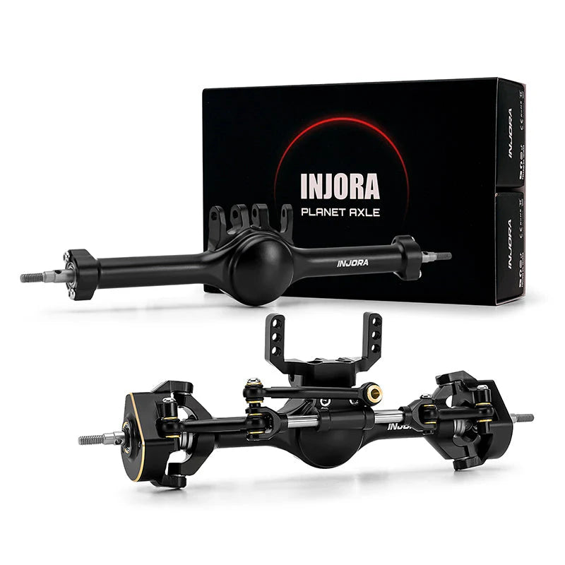 INJORA +7mm Planet Axles with Double Joint Shafts & Scale Hydraulic Steering for 1/18 TRX4M Upgrade INJORA