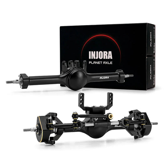 INJORA +7mm Planet Axles with Double Joint Shafts & Scale Hydraulic Steering for 1/18 TRX4M Upgrade INJORA