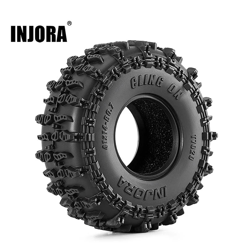 INJORA 0.7" 41*14mm Cling On Tires for 1/30 SCX30 (T7020) INJORA