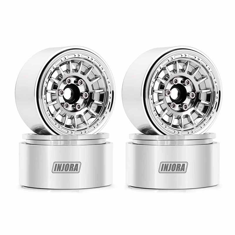 INJORA 1.9" CNC Aluminum Multi-spoke Wheels for 1/10 RC Crawlers (W1902) INJORA