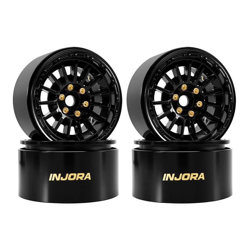 INJORA 2.2" Brass & Aluminum Wheels for 1/10 RC Crawlers (W2259) INJORA